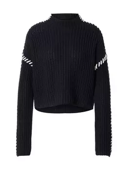 Тонкий вязаный свитер VERO MODA Sweater VMNEWCREAM, черный
