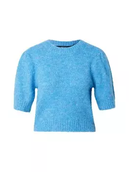 Тонкий вязаный свитер VERO MODA Sweater VMNOVAH, небесно-синий