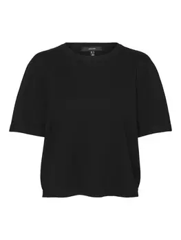 Тонкий вязаный свитер VERO MODA Sweater VMSilje, черный