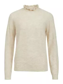 Тонкий вязаный свитер VILA Sweater Dua, бежевый