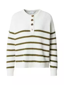 Тонкий вязаный свитер VILA Sweater VICHING, белый
