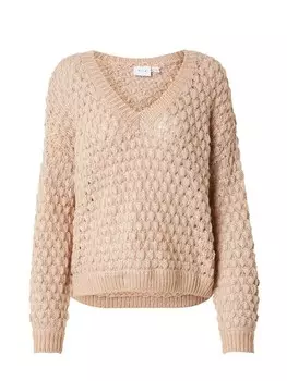 Тонкий вязаный свитер VILA Sweater VIEVALI, цвет beige/nude