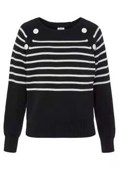 Тонкий вязаный свитер VIVANCE Sweater, черный