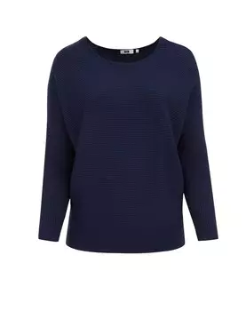 Тонкий вязаный свитер WE Fashion Sweater, темно-синий