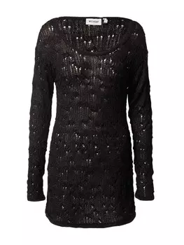 Тонкий вязаный свитер WEEKDAY Sweater Melany, черный