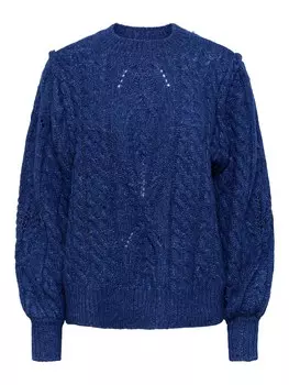 Тонкий вязаный свитер YAS Sweater Tonda, цвет gentian
