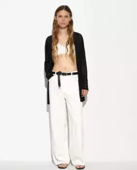 Тонкий женский кардиган с длинными рукавами однотонного цвета Parfois, черный