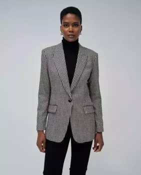 Тонкий женский клетчатый пиджак Salsa Jeans, бежевый