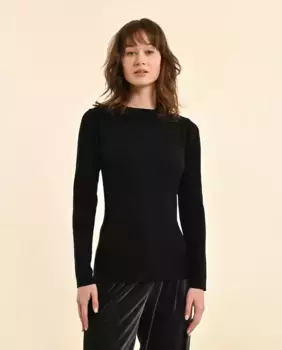 Тонкий женский свитер с длинным рукавом Molly Bracken, черный