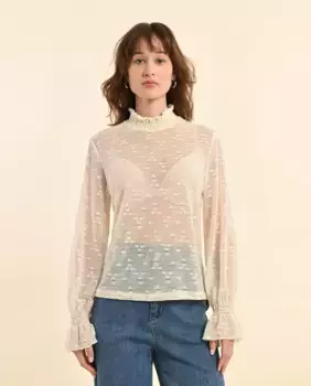 Тонкий женский свитер с длинными рукавами и звездами Molly Bracken, цвет Crudo