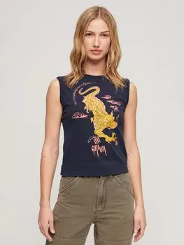Тонкий жилет Kailash Dragon Superdry, темно-синий/мульти