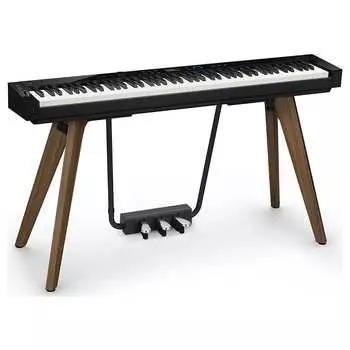 Тонкое цифровое пианино Casio PX-S7000, 88 клавиш, черное, со стойкой и педалями