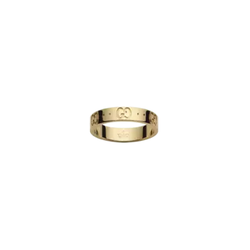 Тонкое кольцо-иконка из желтого золота Gucci