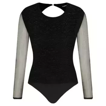 Тонкое подтянутое боди Desigual, черный