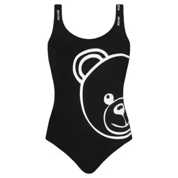 Тонкое подтянутое боди Moschino, черный