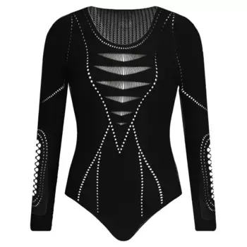 Тонкое подтянутое боди Wolford, черный