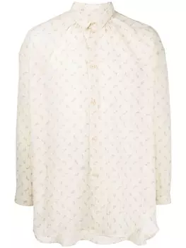 Toogood рубашка The Florist с абстрактным принтом, нейтральный цвет