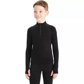 Топ 260 Tech с длинными рукавами и полумолнией - для мальчиков Icebreaker, черный