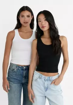 Топ 2-PACK Stradivarius, черный