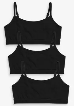 Топ 3 Pack Strappy (Older) Next, черный