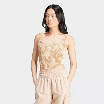 Топ 3-Stripes Corset Top Cargo Gorp Core Pack adidas Originals, цвет magic beige