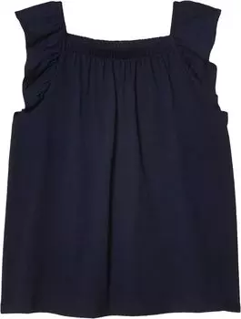Топ #4kids Essential Ruffle Cap Sleeve Tank Top, темно-синий