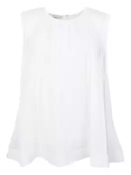 Топ А-силуэта со складками Vince, белый