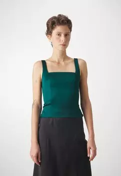 Топ Abercrombie & Fitch КОМПЛЕКТ SATIN SCULPT С КВАДРАТНЫМ ВЫРЕЗОМ, RAINFOREST