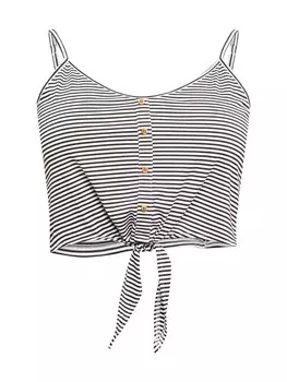 Топ About You, черный/белый