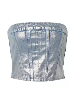 Топ ABOUT YOU x irinassw Top Dotta, цвет Blue/Silver