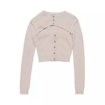 Топ Acne Studios Tank Top Cardigan, коричневый