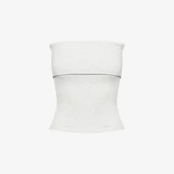 Топ Adanola без бретелей из стрейч-хлопка, серый