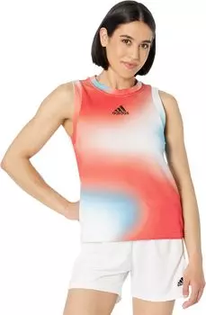Топ Adidas Melbourne Match Tank, цвет White/Vivid Red/Sky Rush/Black