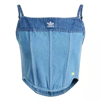 Топ ADIDAS ORIGINALS Top Ksenia, цвет Blue denim/Light blue