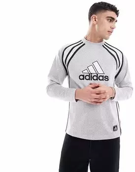 Топ Adidas Originals Warm-up серого цвета два