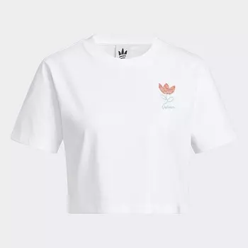 Топ Adidas Y2K, белый/принт