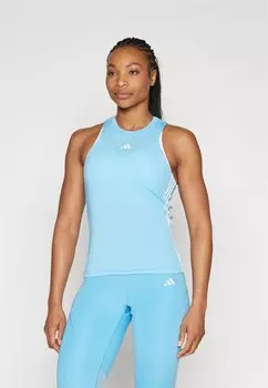 Топ AEROREADY TRAIN ESSENTIALS REGULAR 3-STRIPES TANK adidas Performance, синий