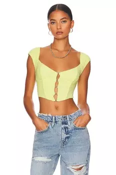 Топ AFRM Myla Corset Crop, цвет Sunny Lime