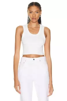 Топ Agolde Cropped Poppy, белый