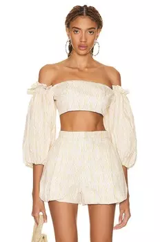 Топ Agua By Agua Bendita Bermejo Cropped, розовый