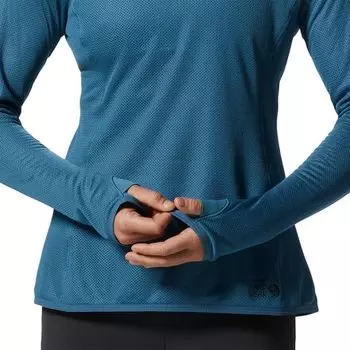 Топ AirMesh с длинными рукавами — женский Mountain Hardwear, цвет Caspian