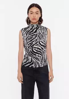 Топ AJUSTADO CEBRA MARFIL Bimba Y Lola, черный