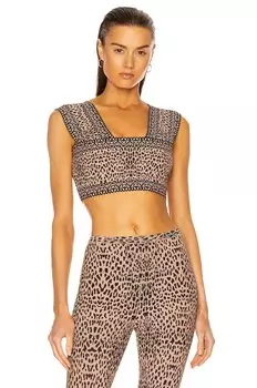 Топ Alaa Jacquard Print Fitted, цвет Chair & Noir