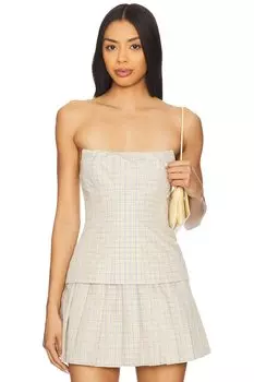 Топ Alaina Lovers And Friends, yellow plaid