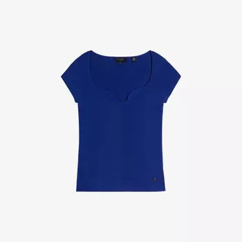 Топ эластичной вязки Cyndiy с овальным вырезом Ted Baker, синий