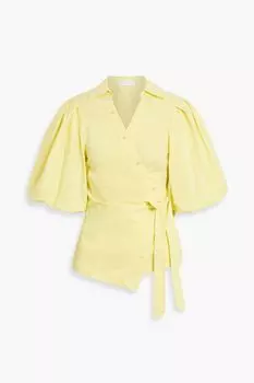 Топ Aletta из хлопкового поплина с запахом SIMKHAI, желтый