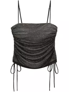 Топ Alexander Wang, украшенный кристаллами, черный