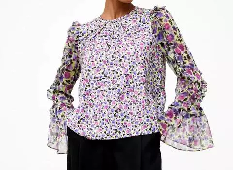 Топ Alezzia Ely Jacquard Mix в ярко-зеленом цвете French Connection