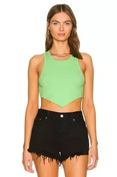 Топ ALL THE WAYS Kaele Pointed Hem, лаймовый