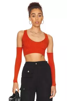 Топ ALL THE WAYS Kelsie Crop, цвет Burnt Orange